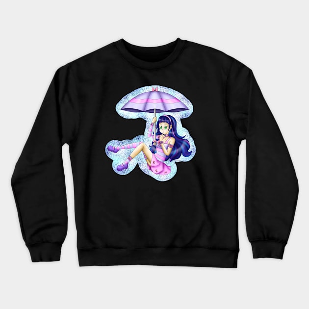 Umbrella anime girl Crewneck Sweatshirt by PunkBune